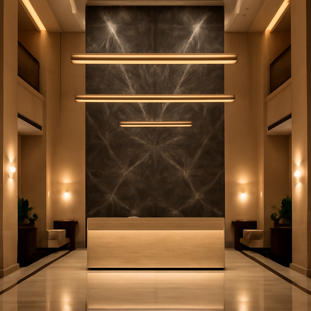Hotel lobby · marble — natural stone project inspiration, Veltora Stone Oman