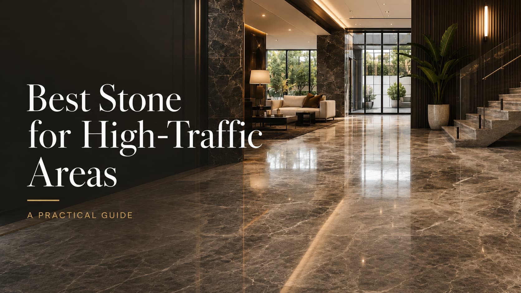 Leathered granite floor tile, a durable surface for high-traffic areas